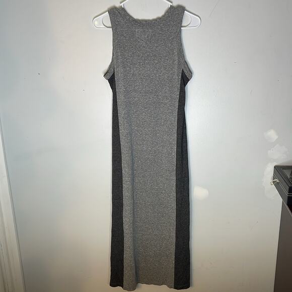 CURRENT/ELLIOTT Gray Distressed Sleeveless Double Slit Polyester Blend Dress 0 - Picture 8 of 8